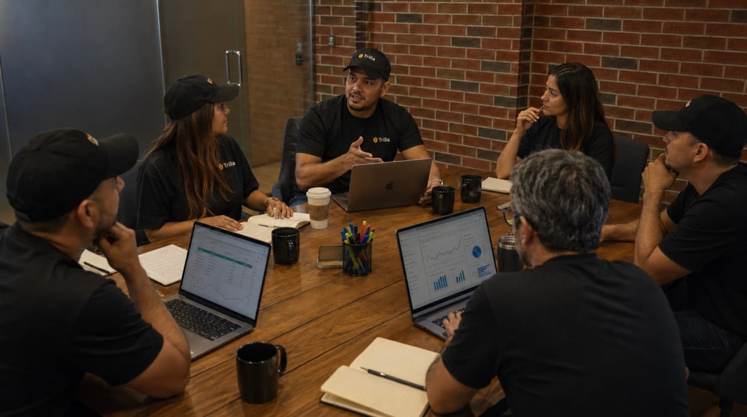 El equipo de Trilla en una reunión de trabajo