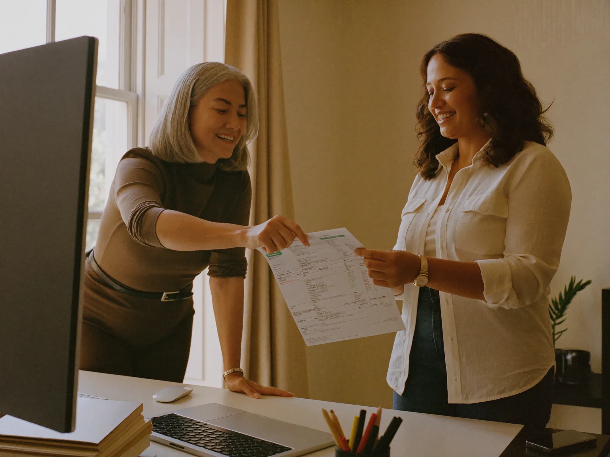 Two Trilla operations colleagues confirming a currency operation together
